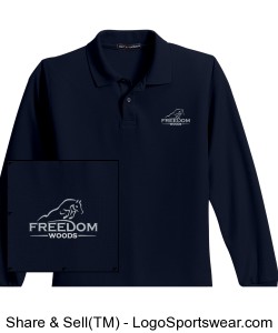 Long Sleeve Youth Polo Design Zoom